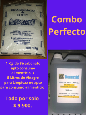 Combo vinagre y bicarbonato