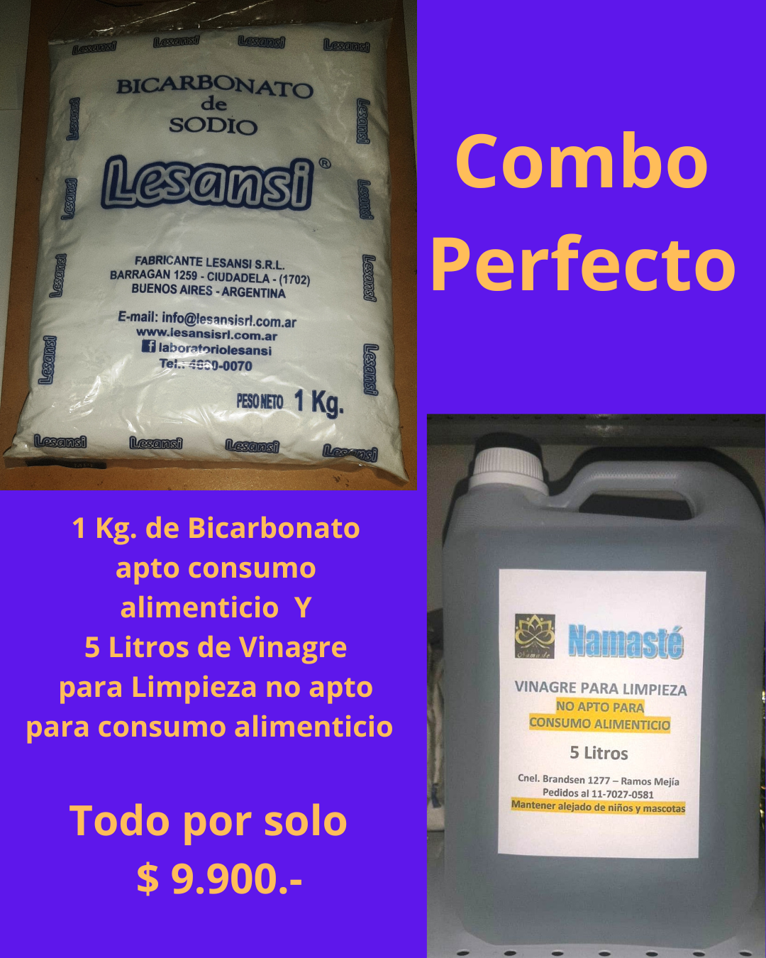 Bicarbonato y vinagre de limpieza