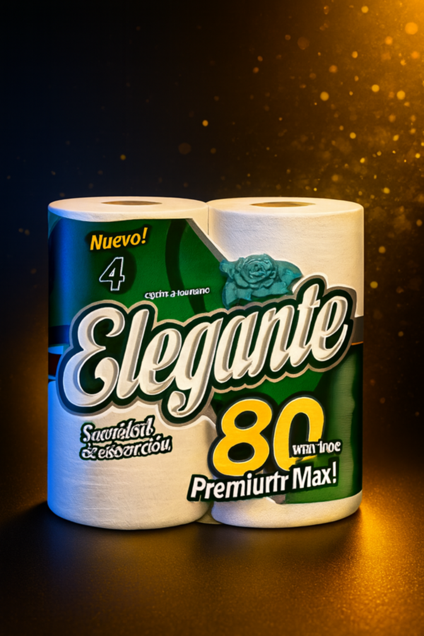 Papel Higienico 4u de 80 metros hoja simple